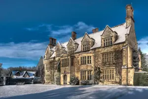 Anglesey Abbey in cold weather
